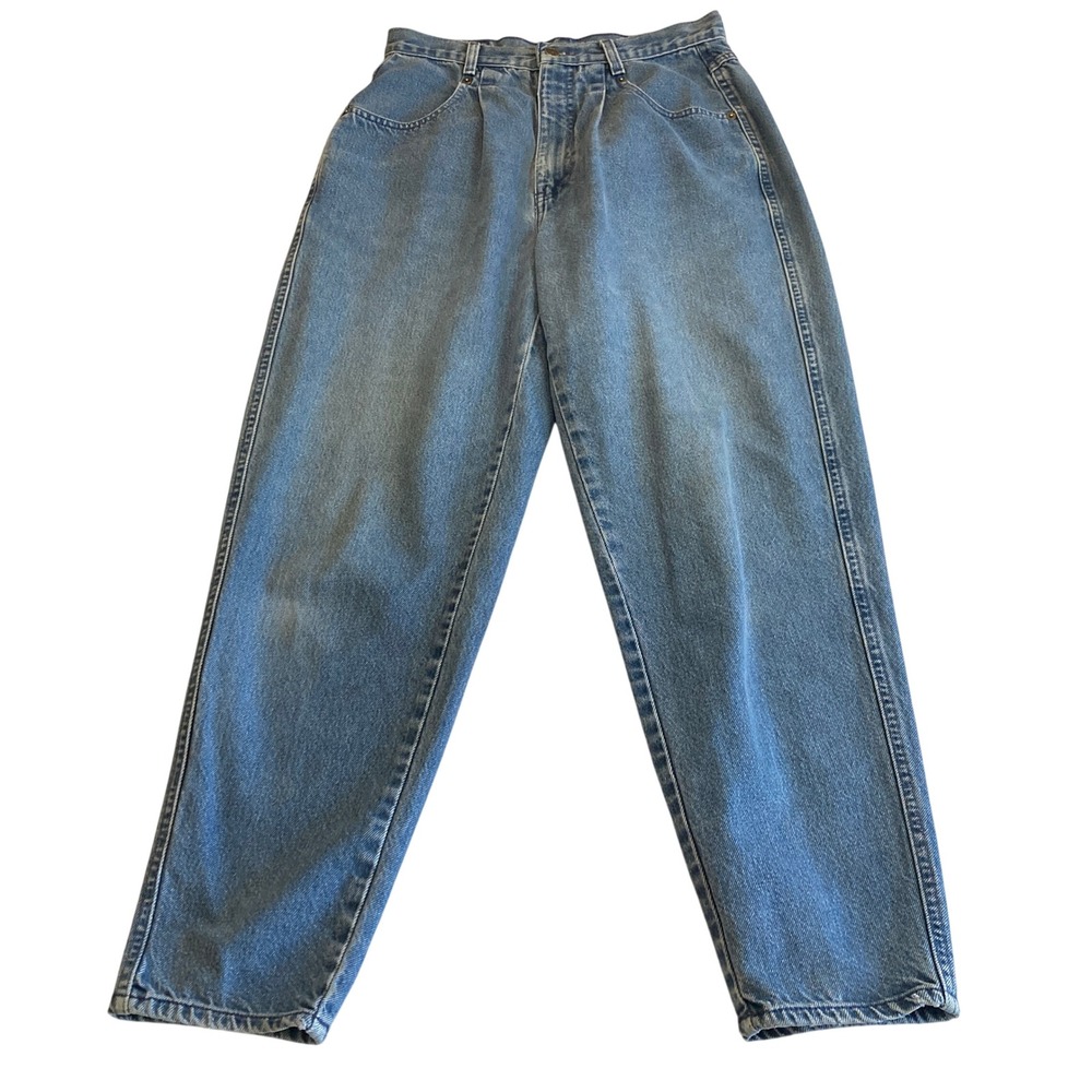 Vintage Brittania Jeans Women 12x30 (Fit 25x29) High Waisted Pleated Tapered